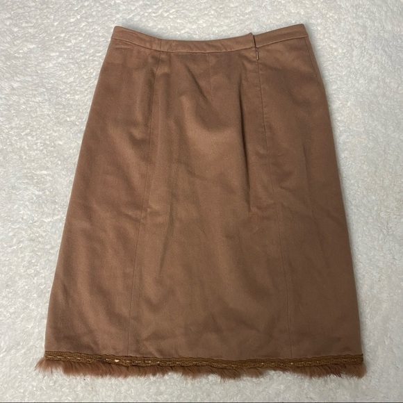 Vintage Suzuya Brown Wool Skirt Size Large - Picture 2 of 7